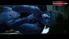 3. Rebecca Romijn Naked on Floor – X-Men: The Last Stand