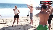1. Kaley Cuoco with Open Shirt – Shape Magazine: Behind The Scenes