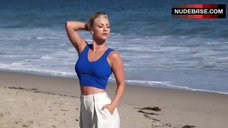 2. Kaley Cuoco with Open Shirt – Shape Magazine: Behind The Scenes