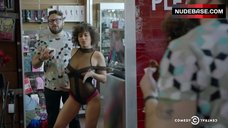 89. Ilana Glazer Trying On See-Through Bodysuit – Broad City