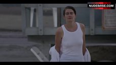 45. Gaby Hoffmann Pokies Through White Top – Transparent