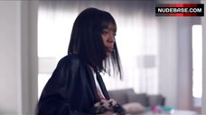 89. Yvonne Orji Posing in Lingerie against Mirror – Insecure