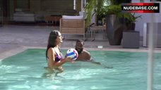 1. Cherin West Playing Volleyball in Bikini – Ballers