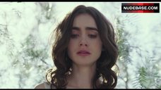 67. Lily Collins Lying Nude on Groung – To The Bone