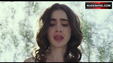 78. Lily Collins Lying Nude on Groung – To The Bone