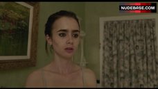 100. Sexy Lily Collins in Bra – To The Bone