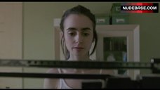23. Lily Collins Lingerie Scene – To The Bone