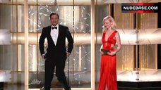 1. January Jones in Sexy Red Dress – The Golden Globe Awards