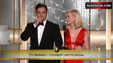 100. January Jones in Sexy Red Dress – The Golden Globe Awards