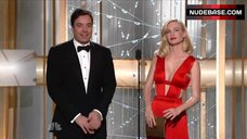 12. January Jones in Sexy Red Dress – The Golden Globe Awards