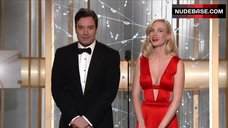 23. January Jones in Sexy Red Dress – The Golden Globe Awards