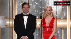 34. January Jones in Sexy Red Dress – The Golden Globe Awards