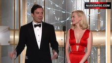 45. January Jones in Sexy Red Dress – The Golden Globe Awards