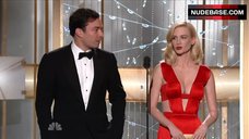 78. January Jones in Sexy Red Dress – The Golden Globe Awards