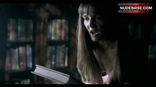 144. Antoinette Valente Sitting Nude on Table – Red Letters