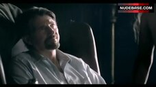 155. Antoinette Valente Sitting Nude on Table – Red Letters