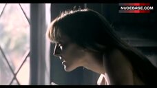 89. Antoinette Valente Sitting Nude on Table – Red Letters