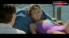 Deborah Goodrich in One-Piece Violet Swimsuit – April Fool'S Day
