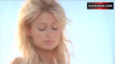 56. Paris Hilton in White Knitted Bikini – The Hottie And The Nottie