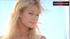 78. Paris Hilton in White Knitted Bikini – The Hottie And The Nottie