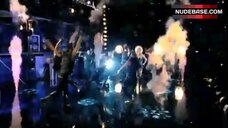 100. Britney Spears in Short Leather Dress – Hold It Against Me