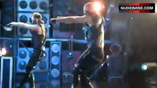 67. Britney Spears in Short Leather Dress – Hold It Against Me