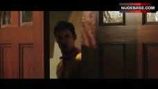 1. January Jones in Black Bra and Panties – American Wedding