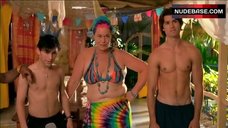 9. Laura Bell Bundy Sexy Bikini Scene – Surf School