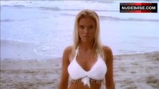 10. Sexy Allison Schulz in White Shine Bikini – Surf School