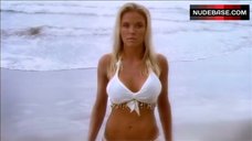 4. Sexy Allison Schulz in White Shine Bikini – Surf School