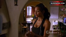 7. Jessica Lucas Sexy in Sports Bra – Melrose Place