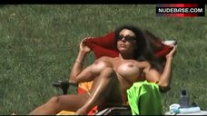 Leslie Caples Topless Sunbathing – Serum