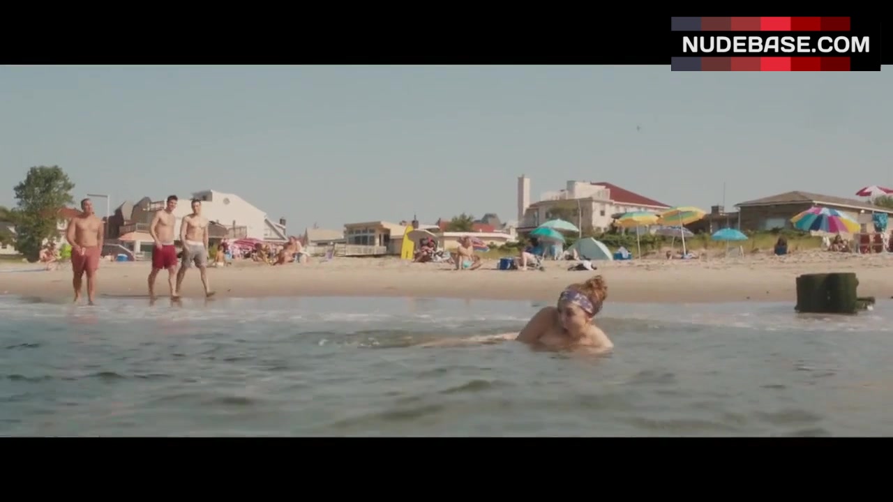 7. Dakota Fanning Nude on Public Beach - Very Good Girls.