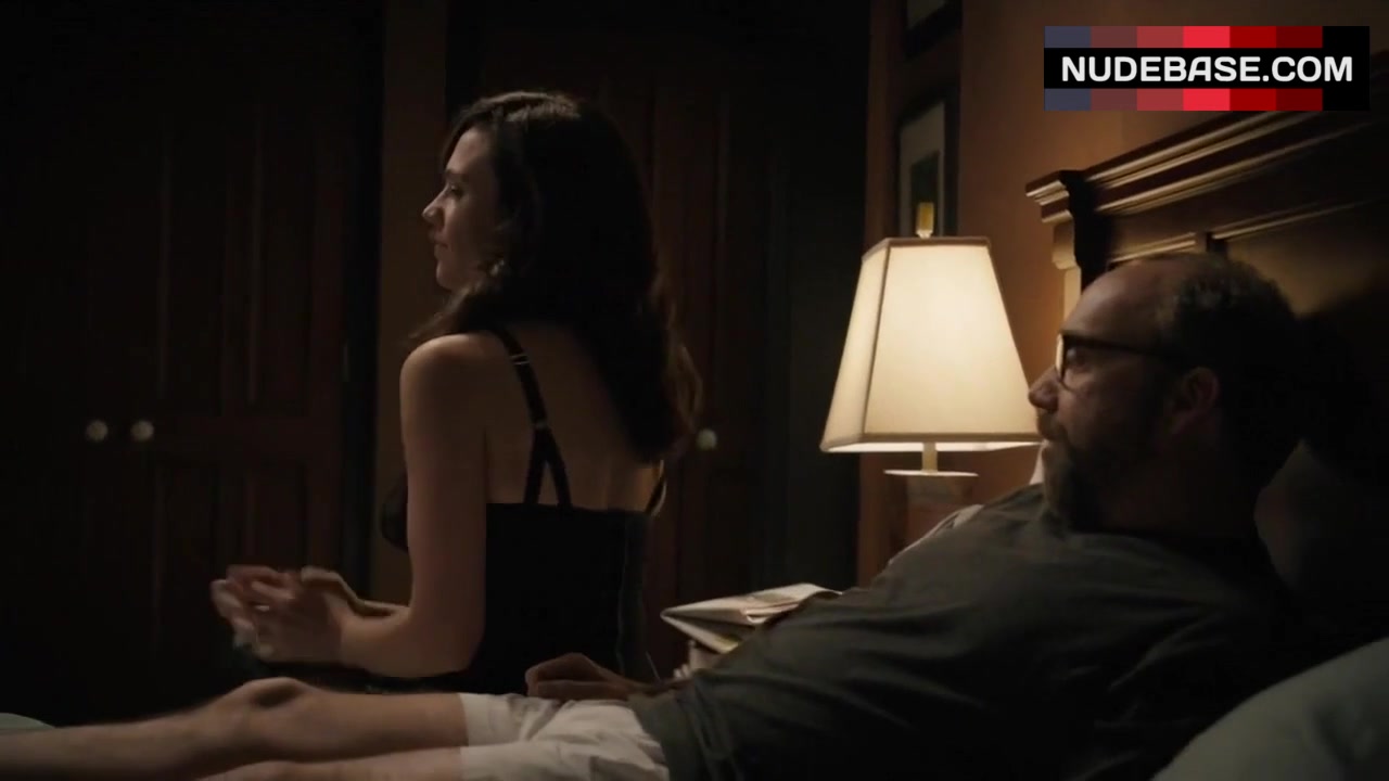 6. Maggie Siff Shows Sexy Black Lingerie - Billions.